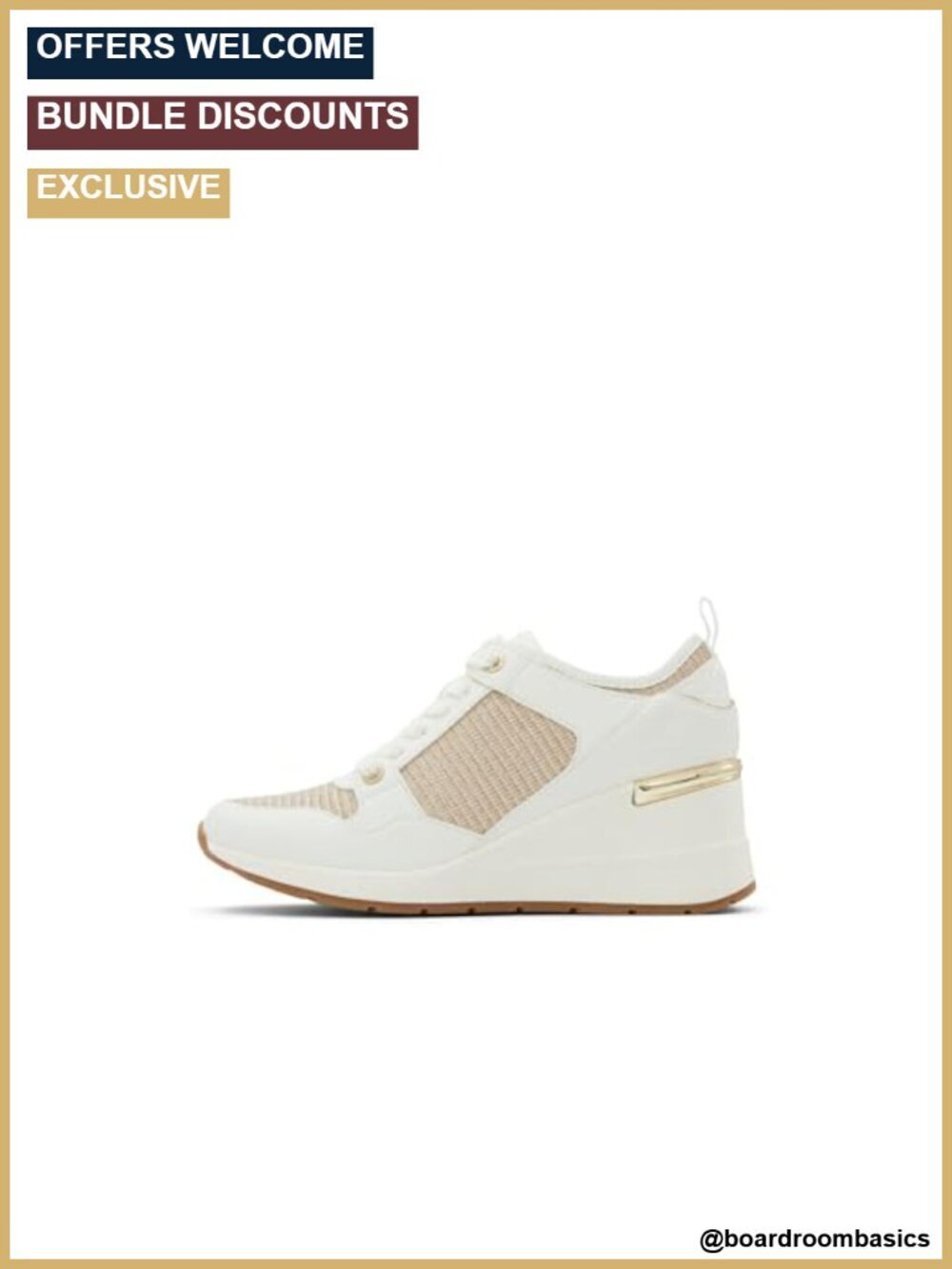 Women's Kourtt Fashion Sneakers Lace-Up Wedge Heel